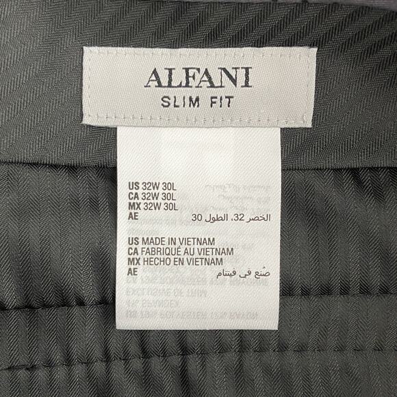 Alfani Men's 32x30 Tuxedo Pant Slim Fit Stretch Grey w/Black Stripe NEW - Picture 9 of 10